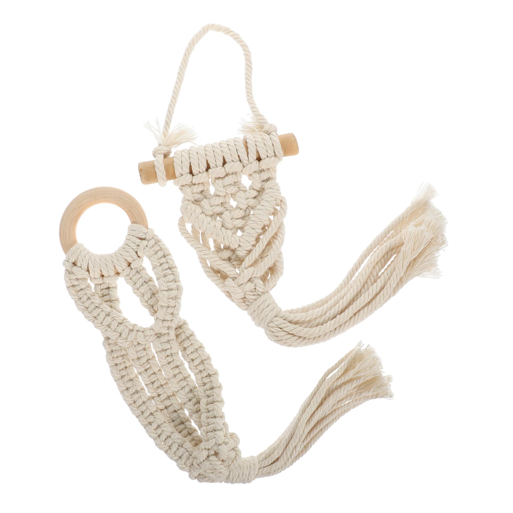 Yardwe 8pezzi Appendiabiti Macramè Per Sospensione Per Fioriere Boho Per Ed e Domestici