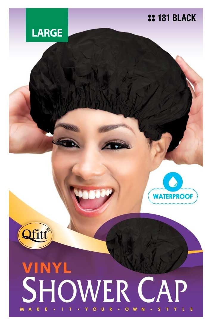 Gorro de ducha negro, L (paquete de 1)