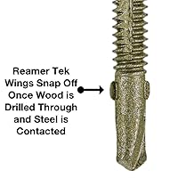 Vista 6 de Tornillos autoperforantes Reamer Tek Torx/Cabeza de estrella de madera a metal de 10x1-5/8 - para plataformas, remolques - cabeza de tornillo T-30