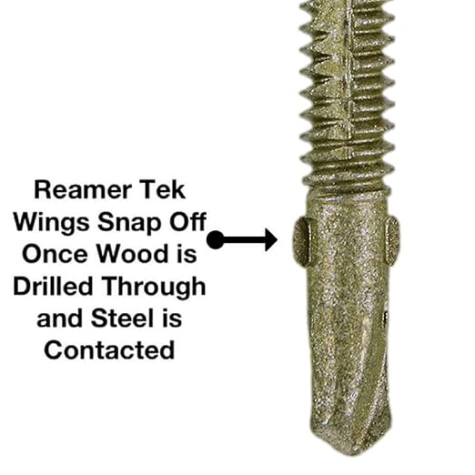 #10 x 1-5/8 pulgadas Tornillos Reamer Tek Torx Caja 4000 miniatura 5