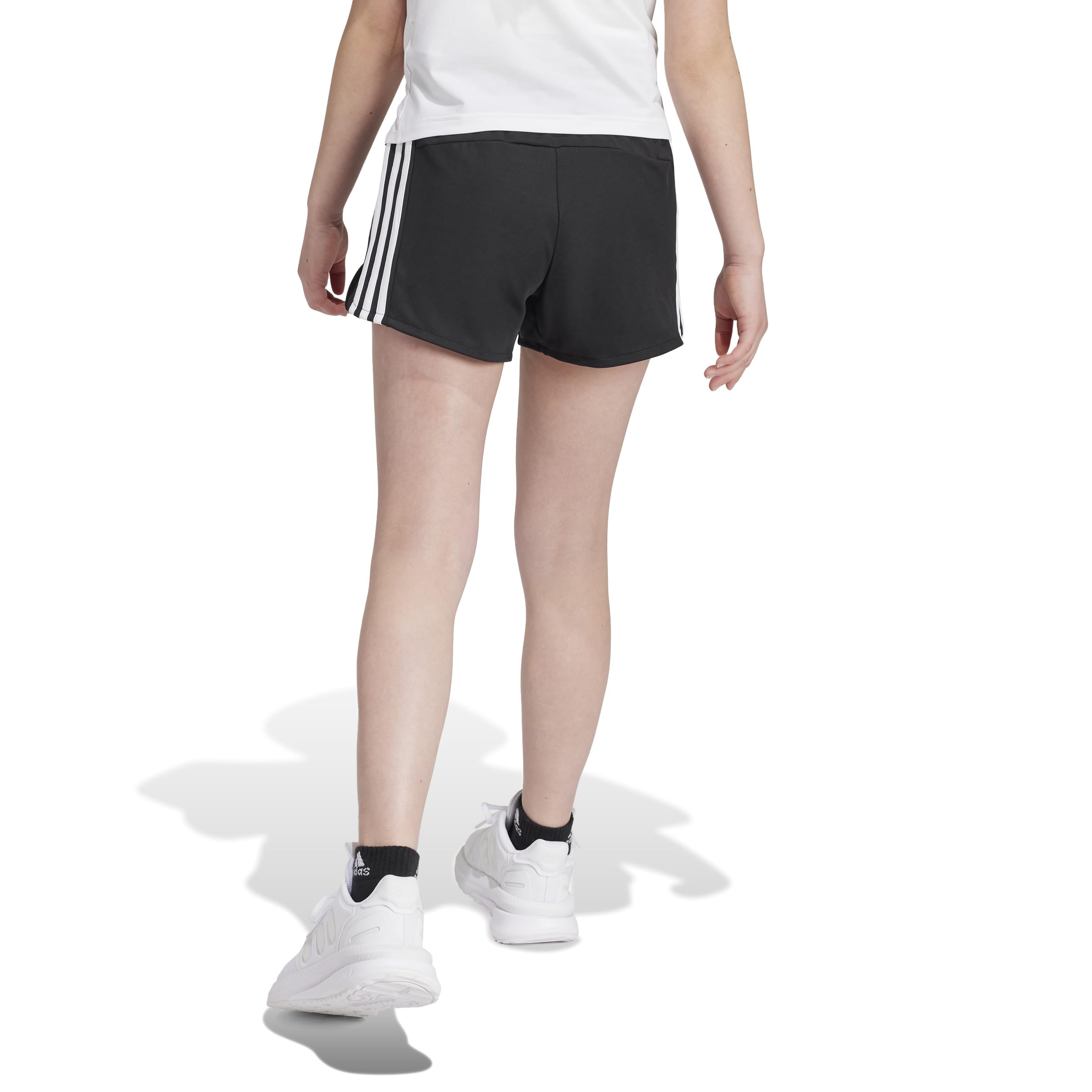 adidas Niñas Pacer Shorts Kids, Black/White/Reflective Silver, 14-15 Years