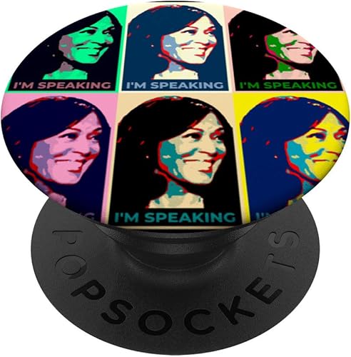 I'm Speaking Kamala Harris VP Pop Art PopSockets PopGrip agarre intercambiable para teléfonos y tabletas