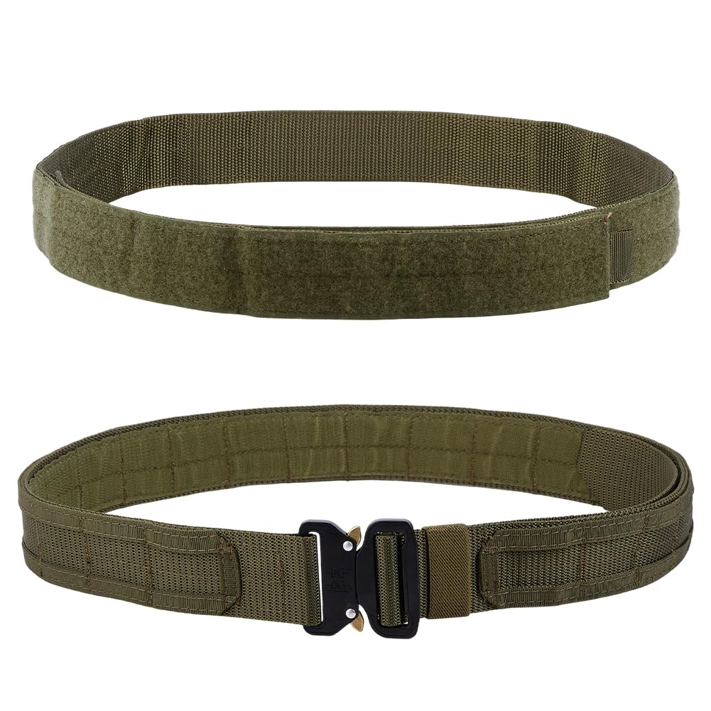 SUPERFINDINGS Cintura tattica da combattimento a sgancio rapido Molle Rigger War Combat Belt regolabile per forze dell'ordine Cinture da combattimento in nylon con fibbie in lega per esterni