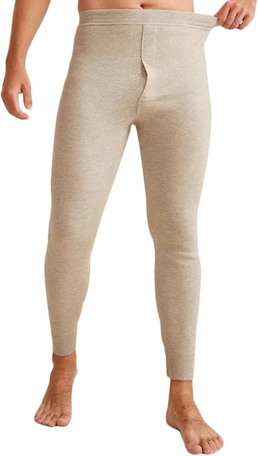 HNVAVQ Thermal Underwear Mens Womens Bottoms Base Layer Warm Stretch Thermals Leggings Pants,100% Cashmere