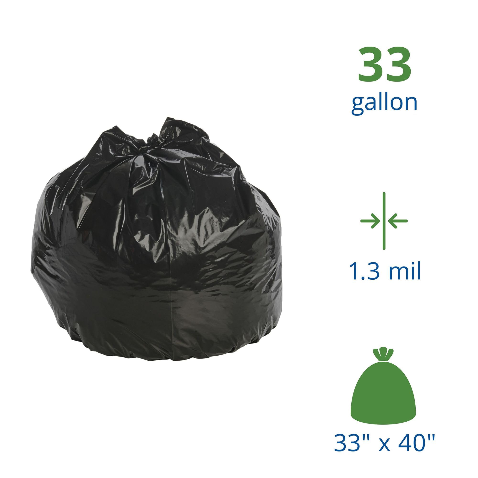 Stout - Bolsas de basura de contenido reciclado, color marrón, 100 unidades (paquete de 1)