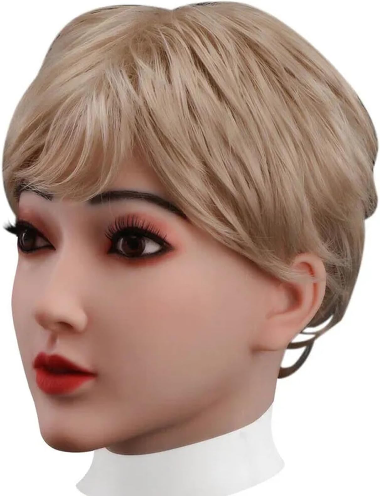 Realistic silicone Full Head Face Mask for Crossdresser Transgender Halloween Cosplay Male To Female
