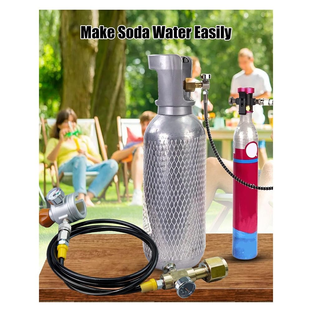 Quick Connect CO2 adapter uzupełniający z manometrem i akcesoriami do produkcji sody