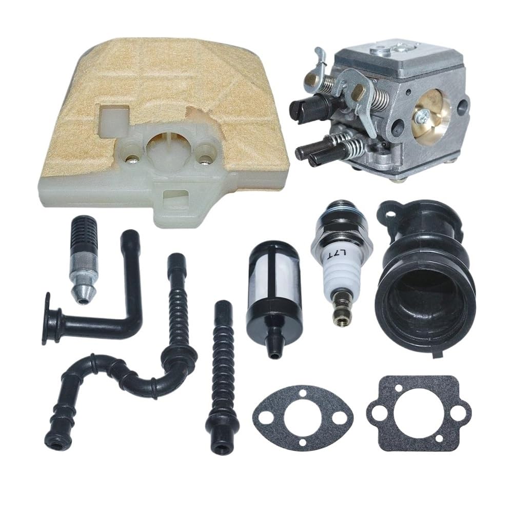 Kit de filtro de aire y combustible compatible with carburador, compatible con motosierra ST 034 036 MS340 MS350 MS360 C3A-S31A (reemplazo 1125 120 0651)