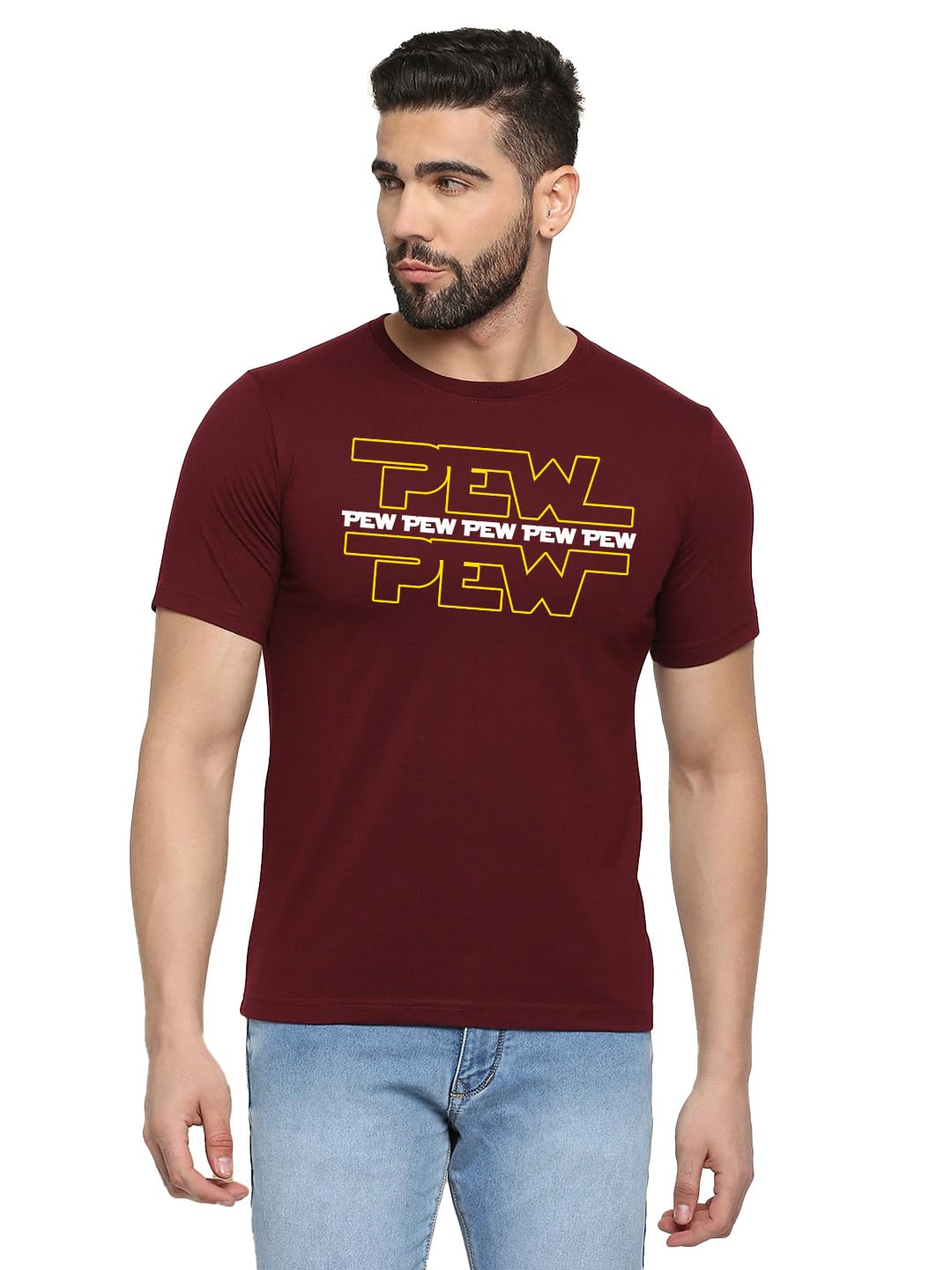 Mod Ecru Pew Pew Casual T-Shirt