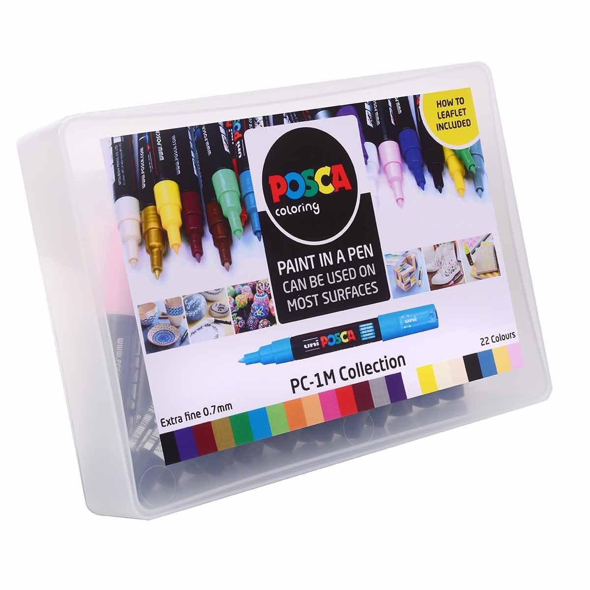 Posca 153544865 - Pack de 22 rotuladores de pintura al agua, multicolor