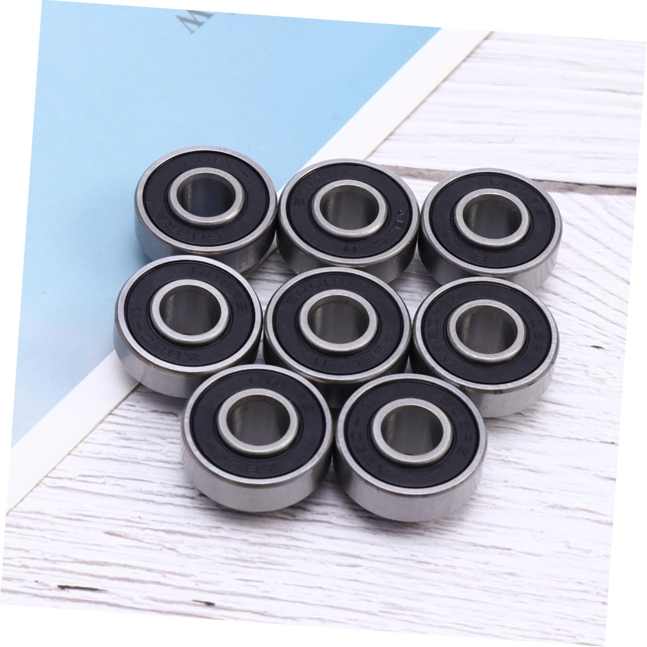 Toyvian 3 Set Cuscinetti A Piastre Lunghe Ruota Skateboard Cuscinetti A Sfera Del Pattino Alto Cuscinetto Da Skate Delle Ruote Nero 8 Pezzi*3