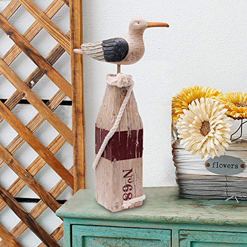Polyresin Seagull Statue Nautical Garden Home Decor Coastal Ornaments Beach Themed Wall Art Indoor Outdoor Christmas Decorations Large #TOP3