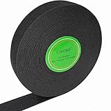 CISONE Knit Elastic 3/4 Inch Wide Black Heavy Stretch High Elasticity Knit Elastic Band 10 Yards