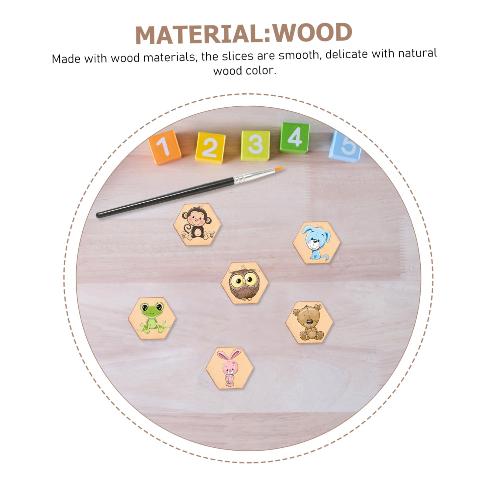Decorazioni in Legno Esagonali 20mm, 100 Pezzi, per Lavoretti DIY | Pezzi di Legno per Lavoretti Natalizi, per Matrimonio e Feste, Ornamenti Fai da Te per Decorazioni