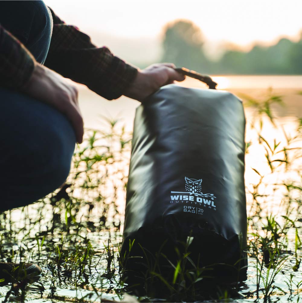 Wise Owl Outfitters Mochila impermeable impermeable – Bolsa de agua gruesa y duradera para kayak, camping, playa y deportes al aire libre