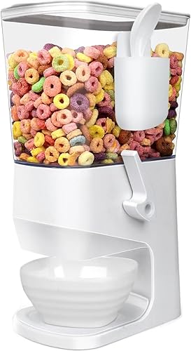 Dispensador de cereales para encimera con cuencos y cucharas, contenedores de cereales para despensa, organizador de aperitivos, contenedor de