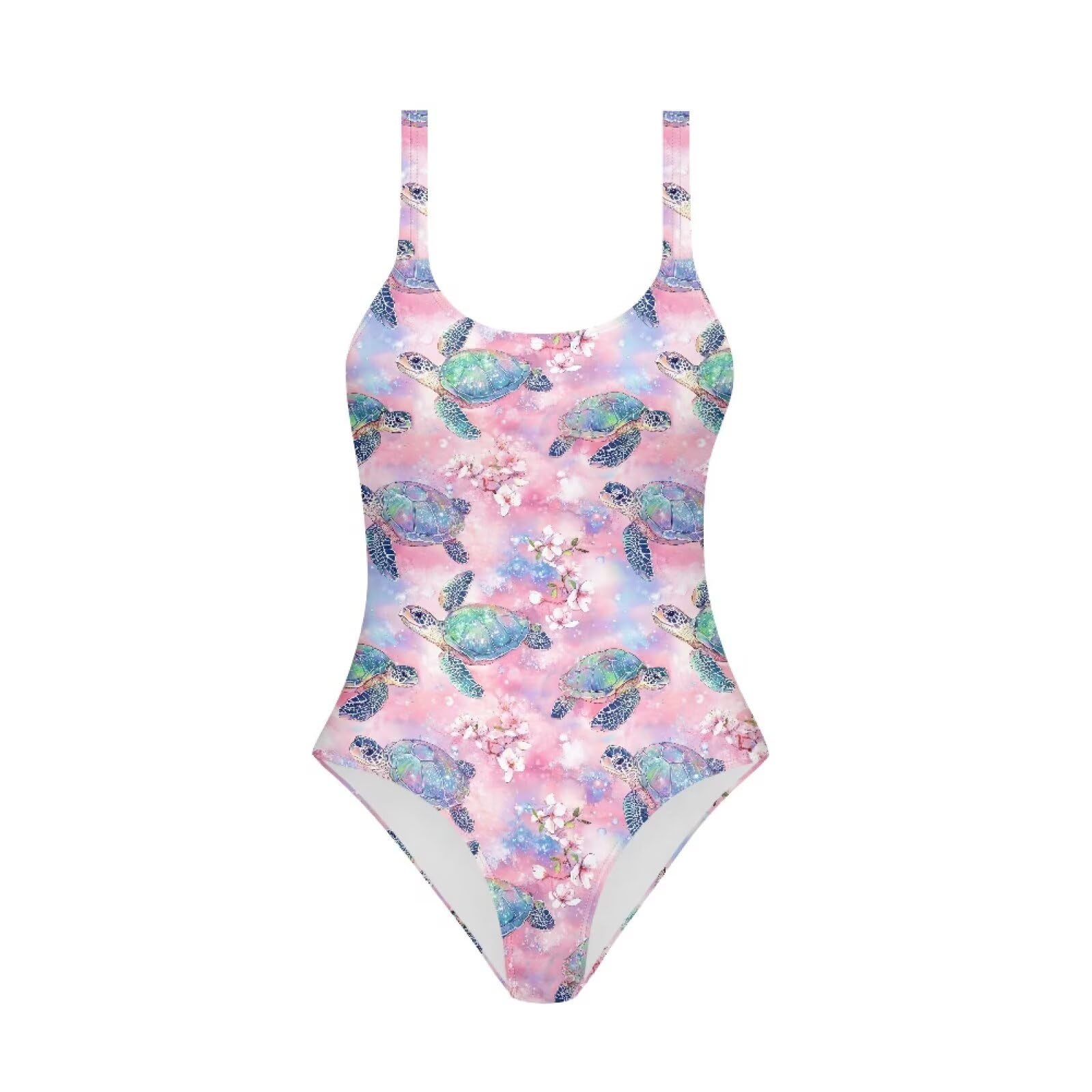 One Piece Bathing Suit for Teen Girls Comfy Crewneck Backless Bathing Suit