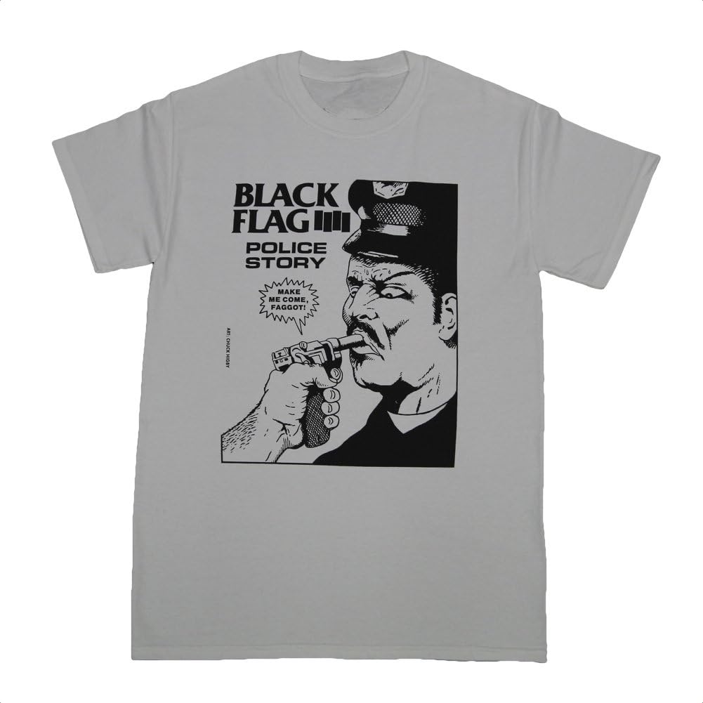 Black Flag Police Story T-Shirt Xx-Large White