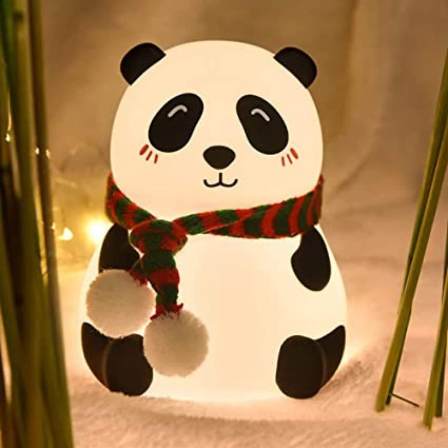 Desidiya® Panda Touch Silicone Lamp Rechargeable Multicolor Night Light for