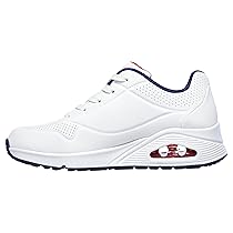Skechers Uno Stand On Air, Scarpe da ginnastica Donna, White Durabuck Navy Red Trim, 38 EU