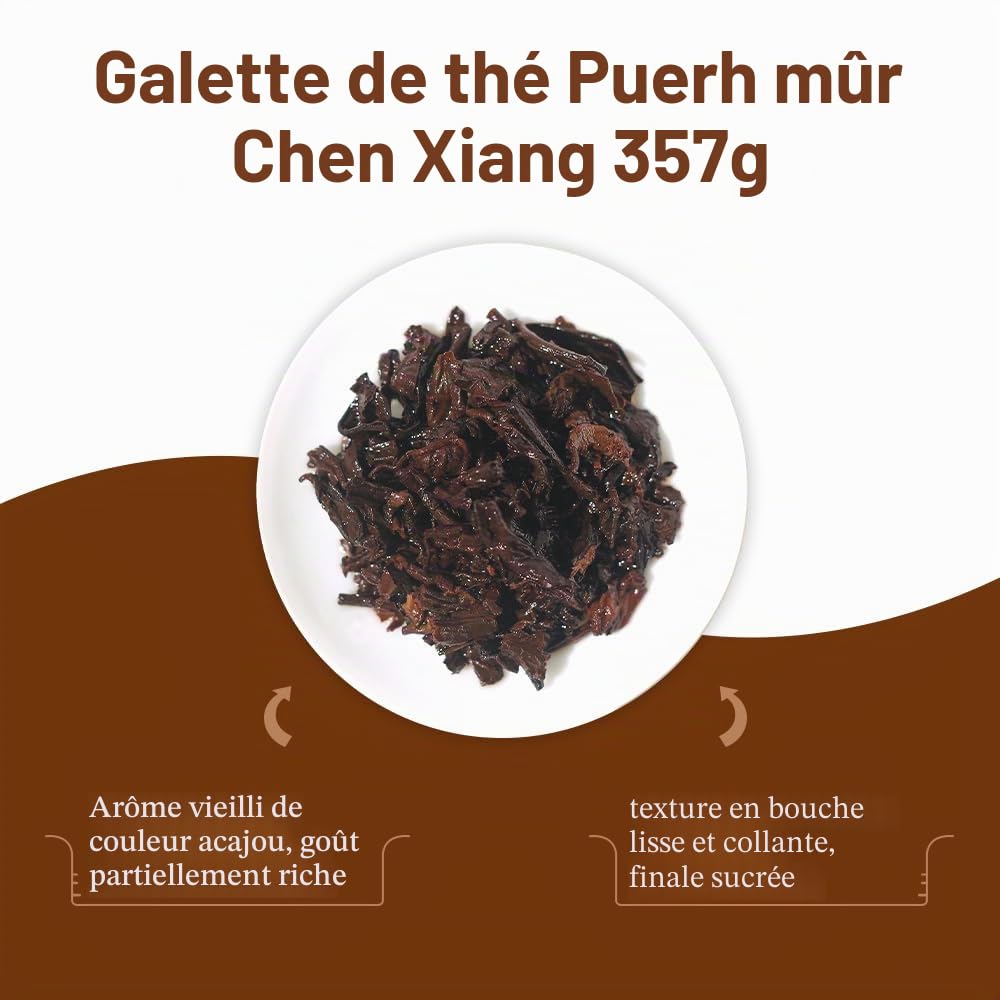 LWXLJMJZC-Thé Puer mûr du Yunnan Pu-erh Fermenté (cook) Puer Noir chinois 357g (150 Tasses)