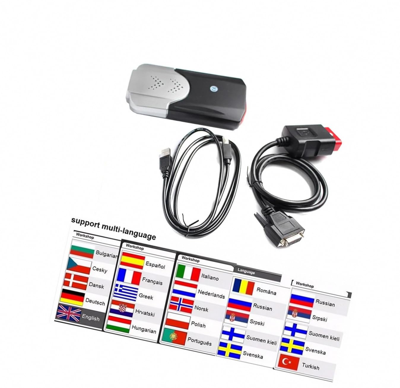 VAADIAG Strumento diagnostico automatico Bluetooth 2021.10 per auto e camion, sistemi diagnostici motore OBD-II, scanner per auto OBD2 Vd, strumento diagnostico SCANNER MULTIMARCA
