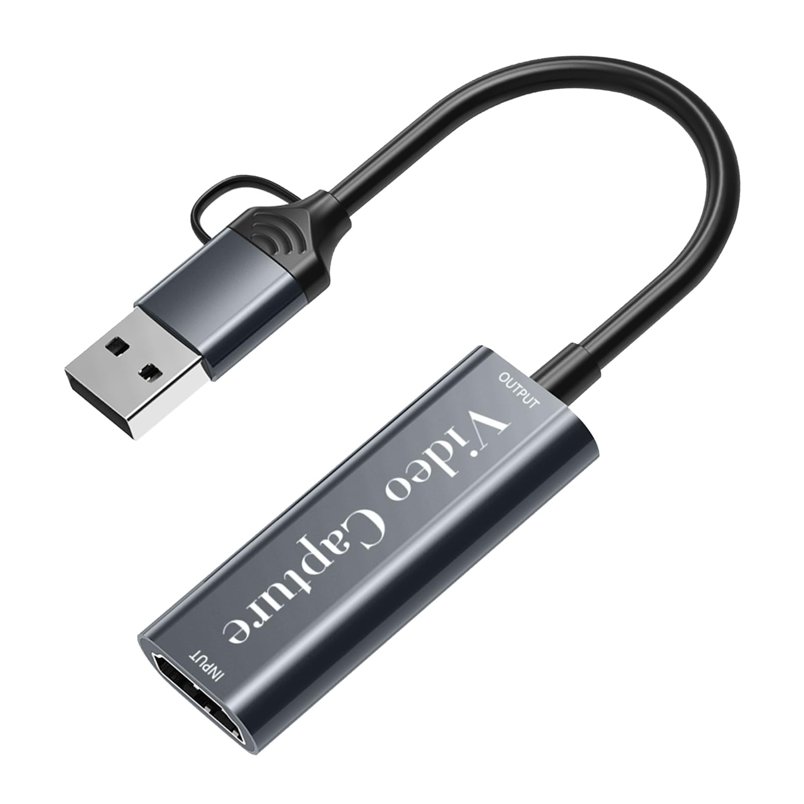 Video Capture Card 1 Pack HDMI to USB Adapter 4K Record HDMI Video Capture Device Low Latency HDMI Capture Card Compatible with Switch Game Consoles PC and Cameras for Streaming