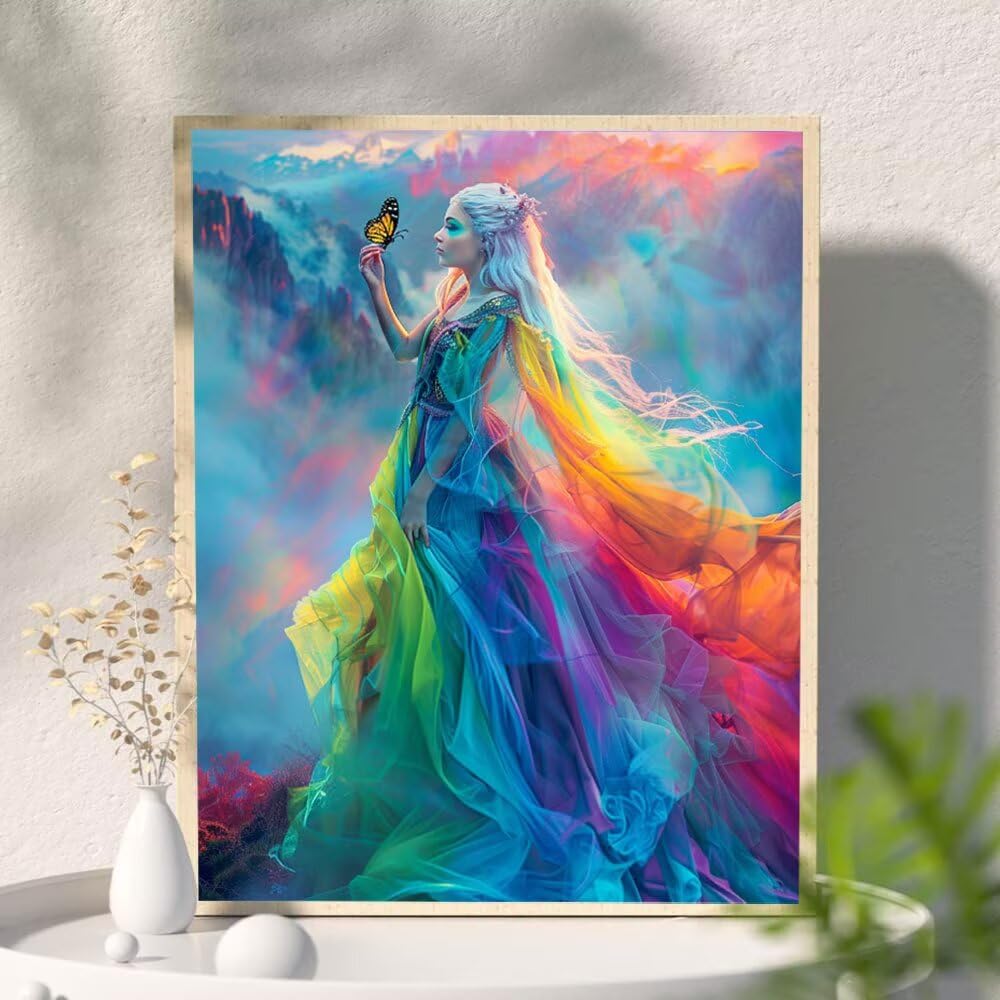 DIY diamentowe zestawy artystyczne dla dorosłych, długa spódnica kobieta 5D pełne wiercenie kwadratowy diamentowy obraz sztuka klejnotów, mozaika haft prezent do domu dekoracja ścienna salon pokój na