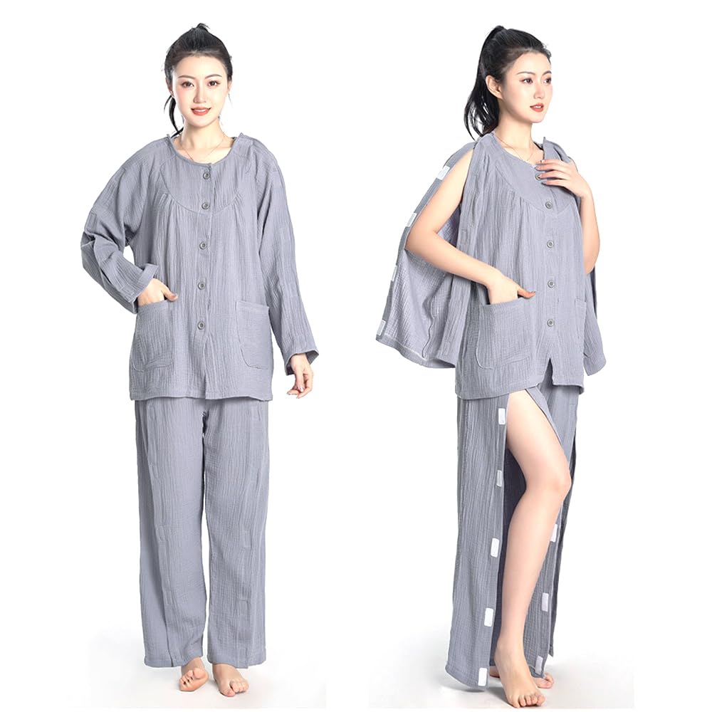 Ropa Para Pacientes Postrados En Cama, Traje De Paciente Postrado En Cama Con , Ropa Para Discapacitados, Fácil De Usar Y Quitar, Asistente De Enfermería Hospitalaria, Para Parálisis, Ancianos