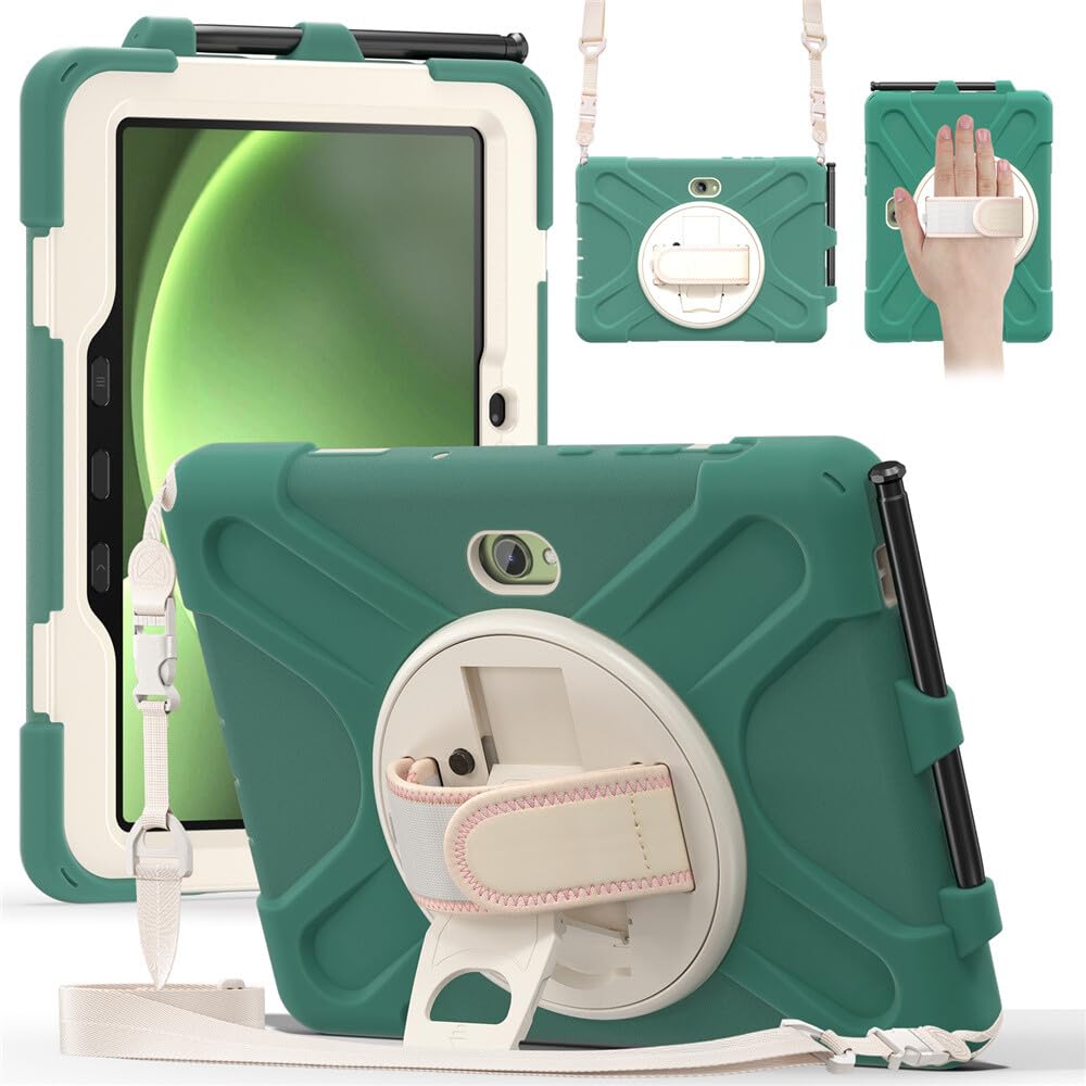 Coque Galaxy Tab Active Pro Vert Émeraude Antichoc avec Sangle 360 - 7