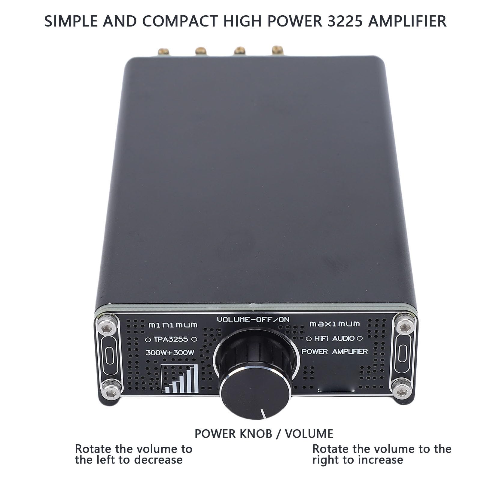 Cryfokt Amplificatore di Potenza HiFi, Amplificatore Stereo a 2 300Wx2 Classe D for Altoparlanti Domestico con TPA3255
