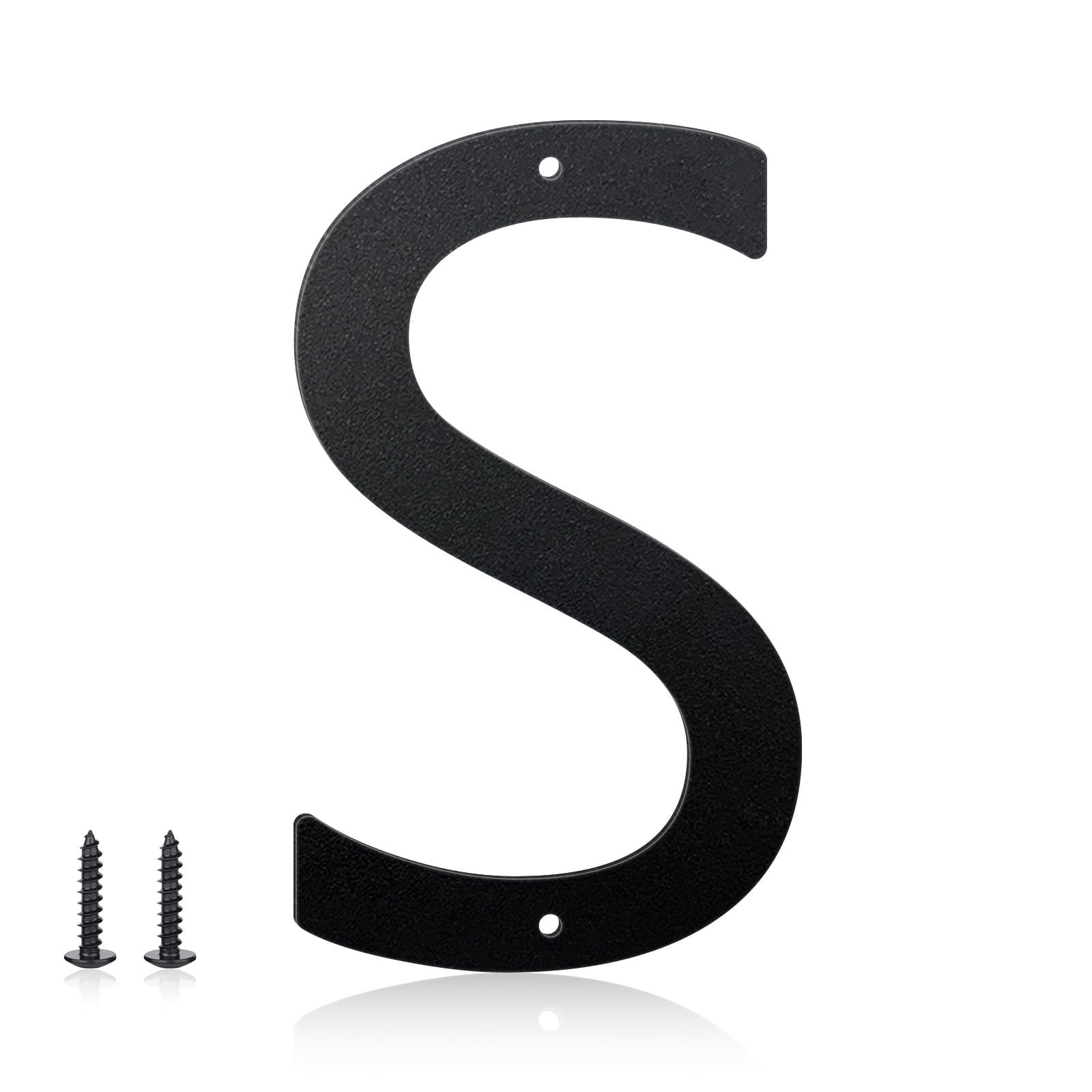 16 Inch House Numbers and Metal Letters for Outdoor Signs, House Numbers for Outside, Aluminum Address Letters and Numbers for Door, Mailbox, Garden, Perfect for Home or Office (Letter S)