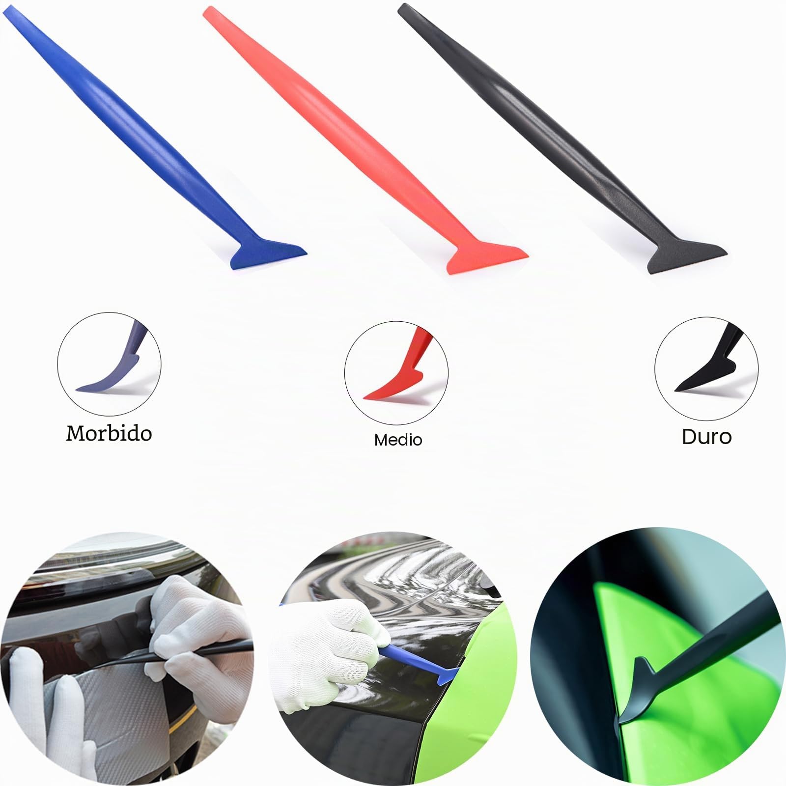 FOSHIO Kit di strumenti in vinile per auto, nastro da taglio senza coltello 50 m, raclette per pellicola oscurata, kit di strumenti per l'involucro di pellicola, 6 magneti per avvolgere, graffio