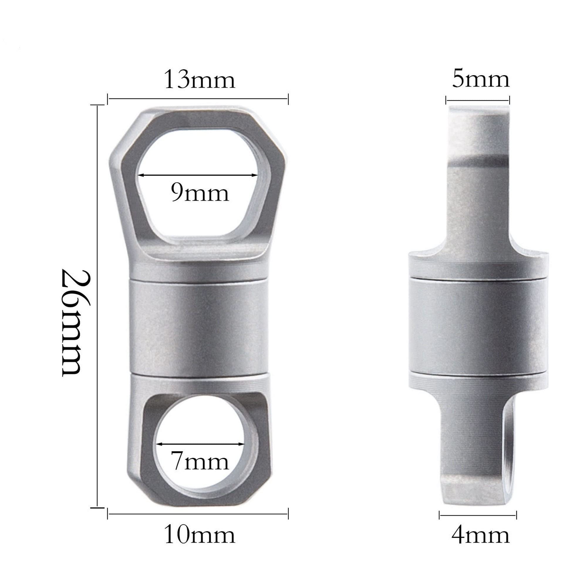 WANERSEN Titanium 360° rotation Swivel Key Ring Heavy Duty Keychain Linker Key Rotatable Ring Connector EDC Swivel Keyrings for Men and Women EDC Gear?Style 2