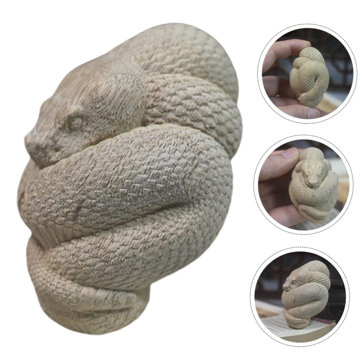 Ciieeo 4pièces Figurine Serpent Sculpté Décoration Chic pour Bureau Et Maison Accessoire Élégant Adornment Reptile pour Intérieur Et Extérieur