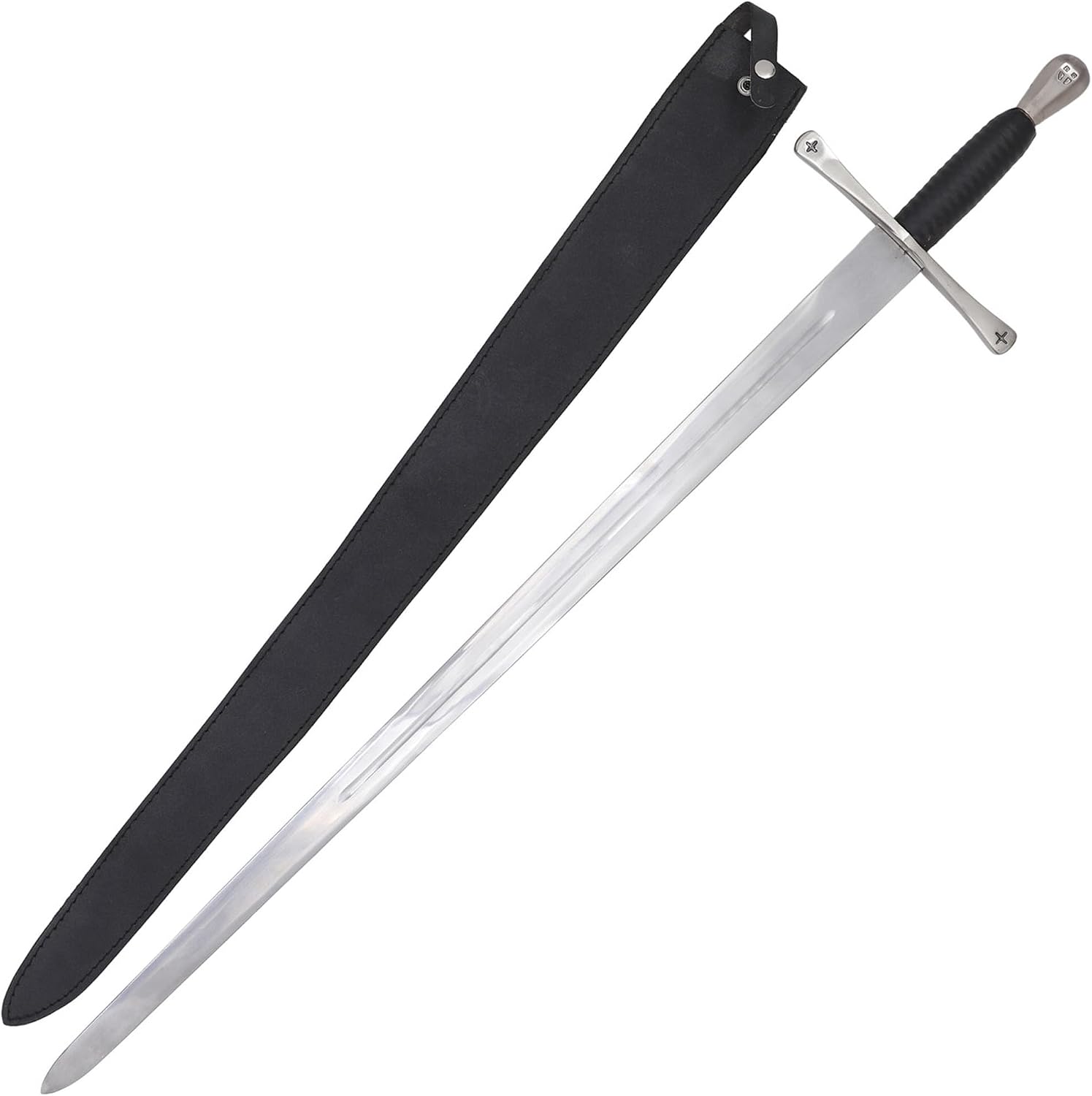 Armory Replicas™ Irish Ring Medieval Sword Replica – 33.5 Inch Stainless Steel Blade with Leather Sheath