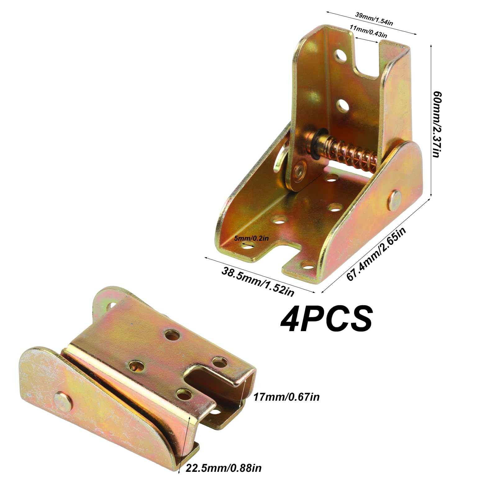 4 Pcs Folding Table Legs, Self Locking Foldable Hinges, 90 Degree Self ...