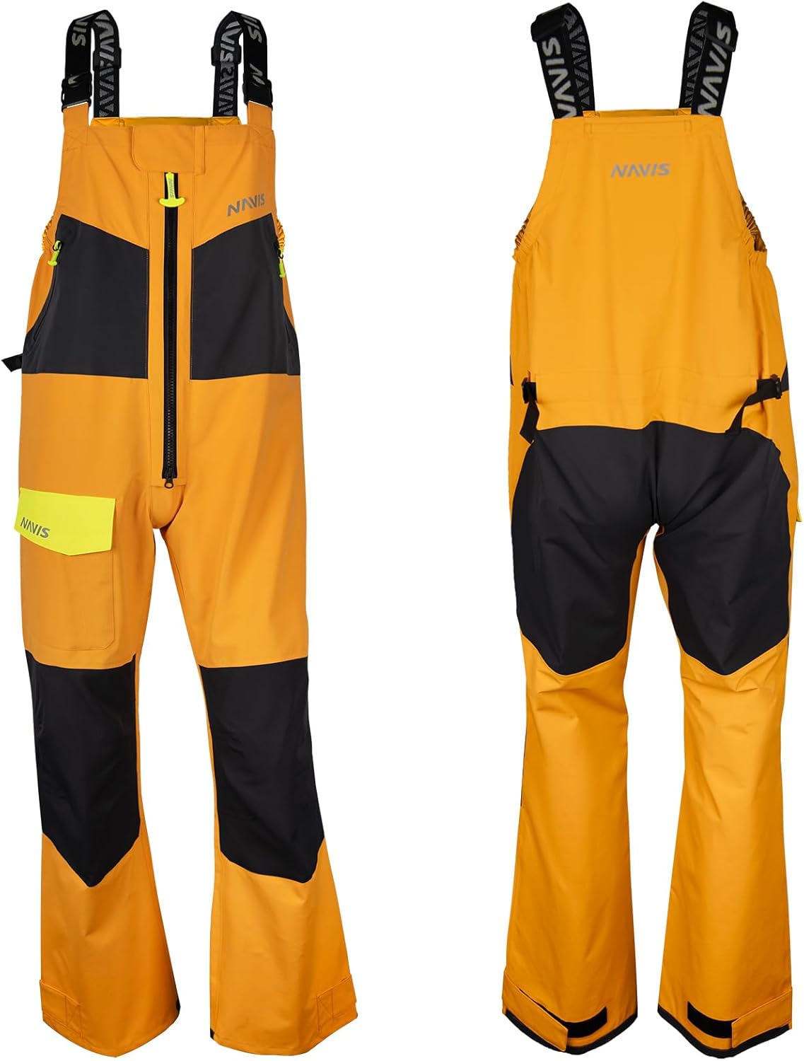 Men’s Sailing Bib Pants – Ocean PRO 3-Layer Shell, Waterproof, Breathable, Durable Combo Bib