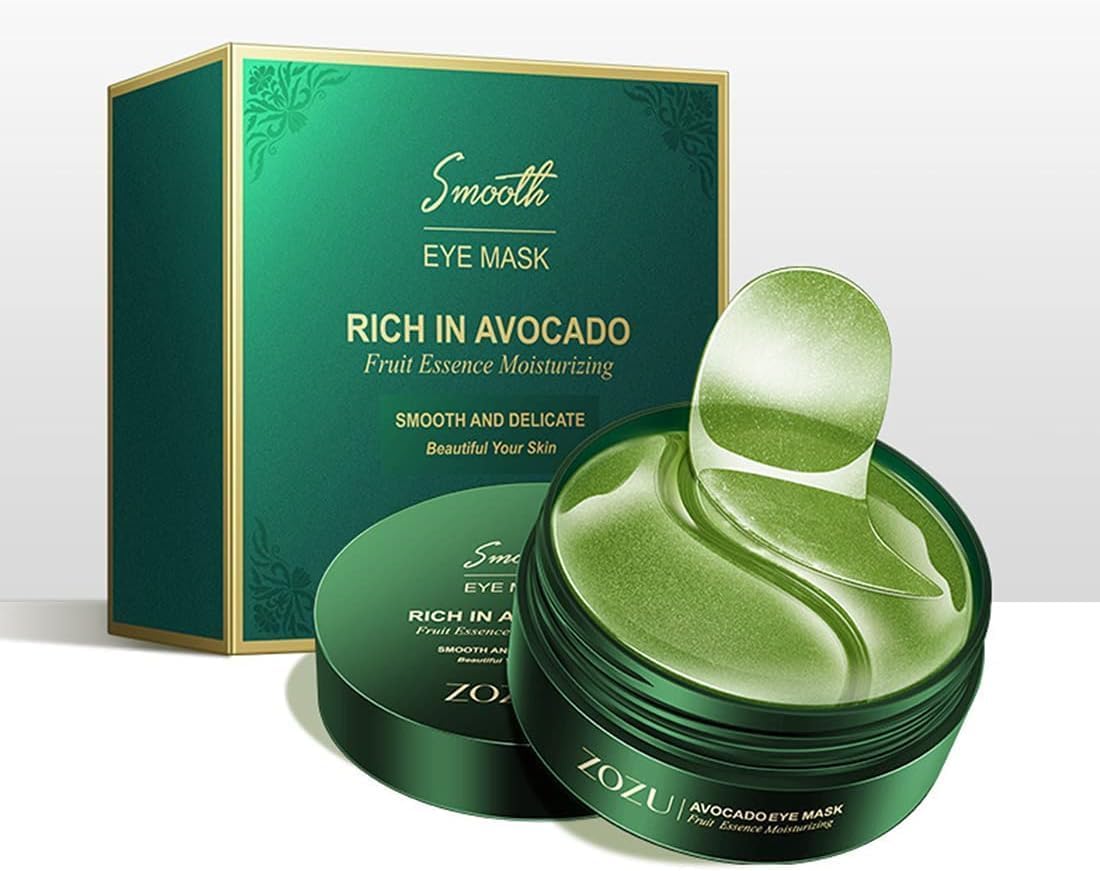 Avocado Eye Mask Hydrating Under Eye Patches Moisturizing Fruit Essence Gel Eye Masks for Dark Circles Puffiness Fine Lines Smooth and Nourish Delicate Skin