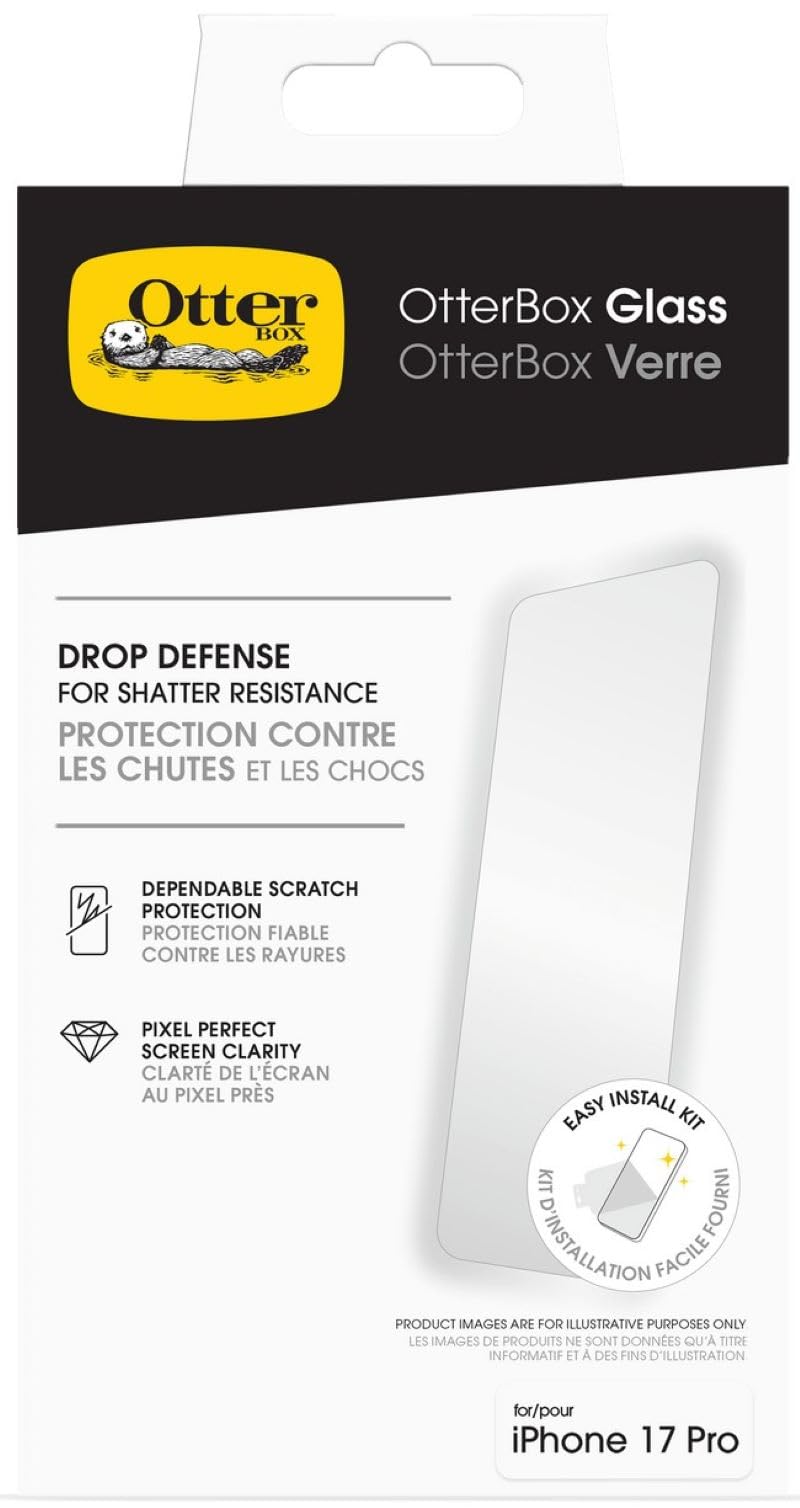 OtterBox Custodia MagSafe per iPhone 17 Pro (solo) Bundle Commuter Series MagSafe e pellicola protettiva - Nero - Magneti incorporati - Sottile e protettiva - con protezione per le porte - Confezione
