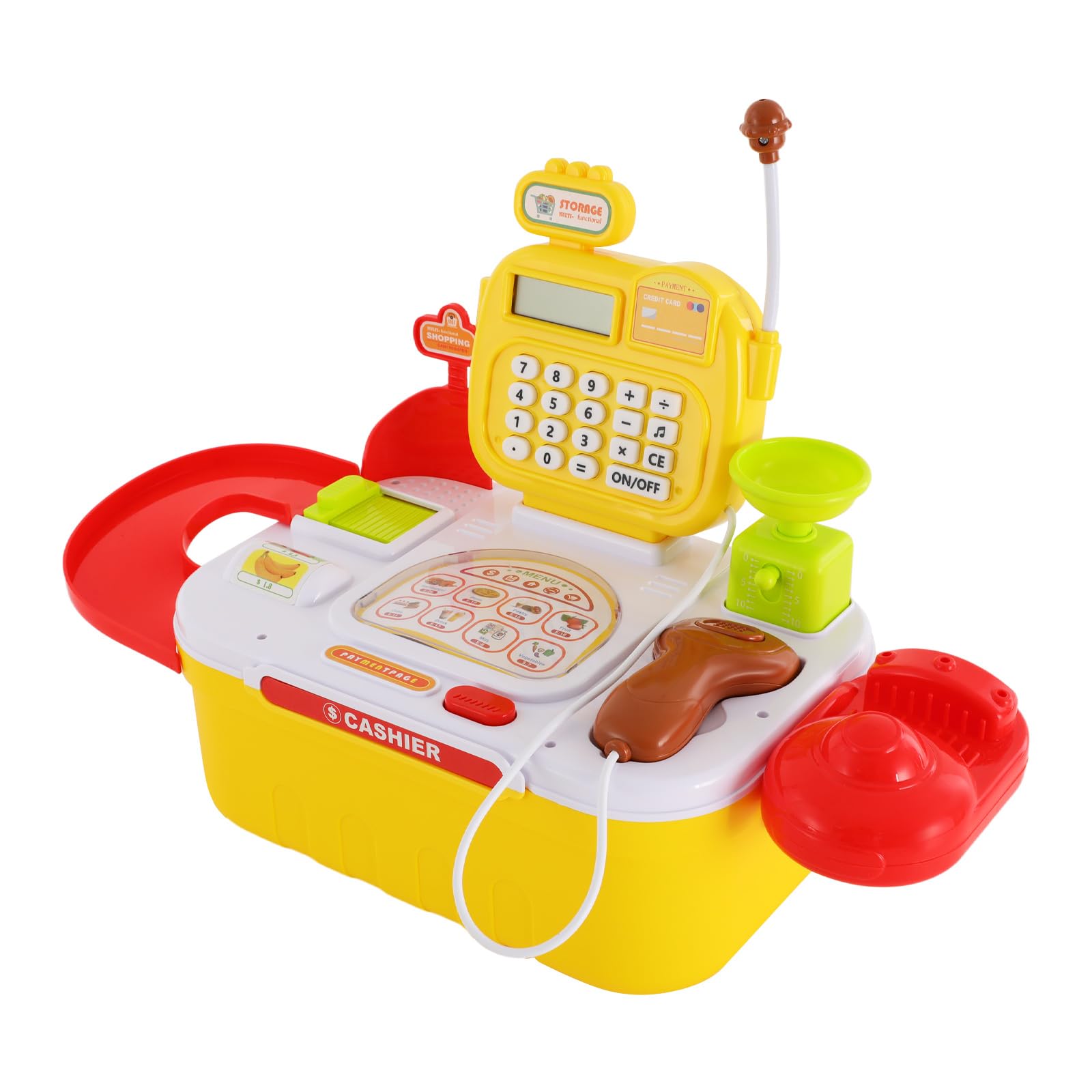 Caisse pour enfants avec accessoires pour apprendre à calculer à partir de