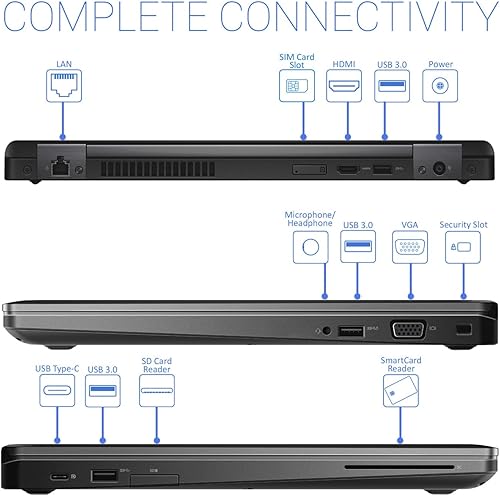 Miniatura 4 de Dell Latitude 5490 Laptop de 14 pulgadas Core i5 8350U 16GB DDR4 256GB NVMe PCIe M.2 SSD HDMI Webcam Wind10 Pro (renovado)