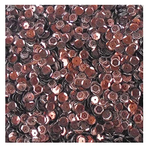 Image of eshoppee 6mm Dark Brown Round Sequins Sitara