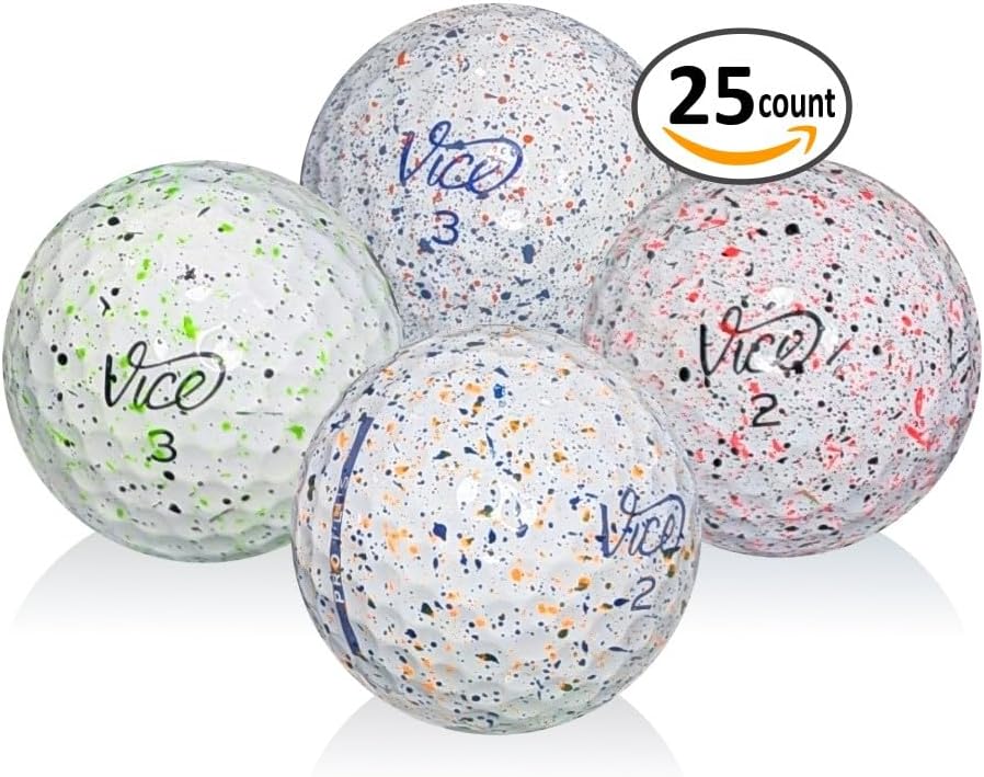Afford-A-Ball Golf. (25 Pack) Recycled for Vice Drip Golf Ball Mix. Golf Supplies for Men & Women. Premium Golf Balls.