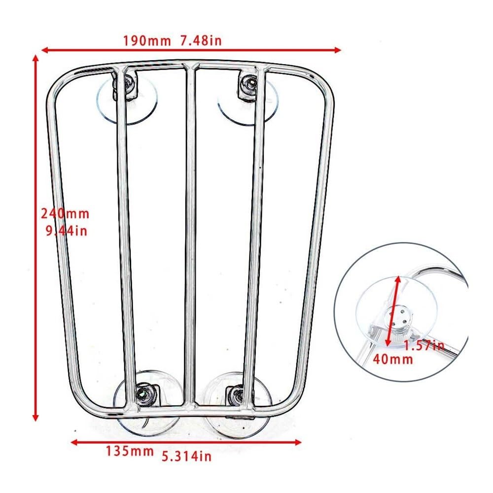 Portapacchi Scatola Coda Staffa della Cu Accessori universali per moto, ventose, portapacchi per serbatoio carburante, aerodinamico per Bonneville per Thruxton