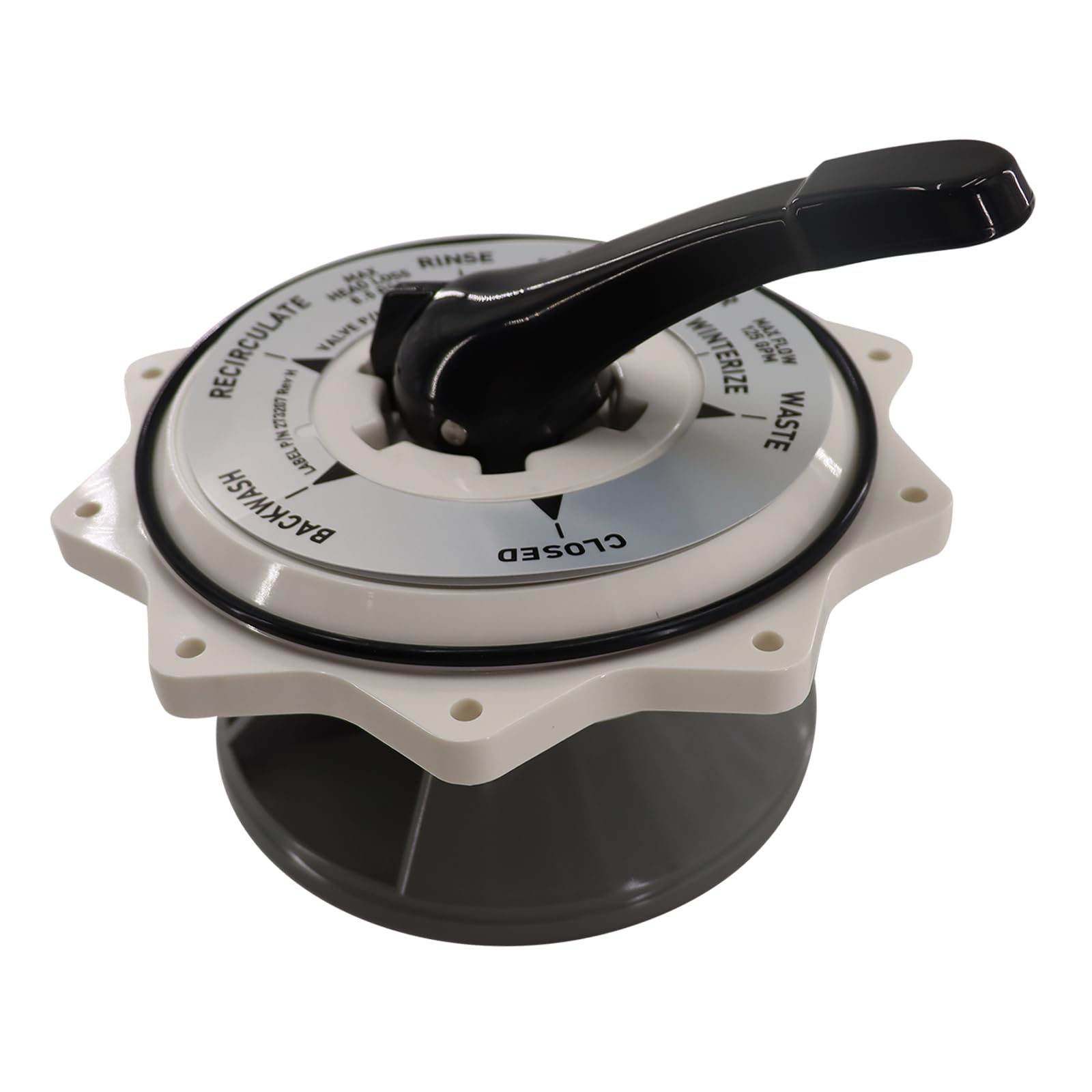 DYRDINSHOW Repuesto de válvula superior 270067 de 2 pulgadas compatible con válvula multipuerto Hiflow de montaje superior y lateral para piscina/spa