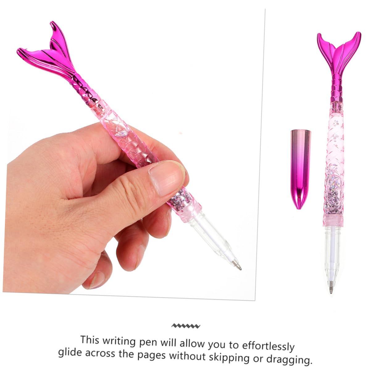 SHINEOFI 3ensembles Stylos à Bille Design Sirène De Stylos Gel Noirs Pour Fournitures Scolaires Amusantes Et Créatives