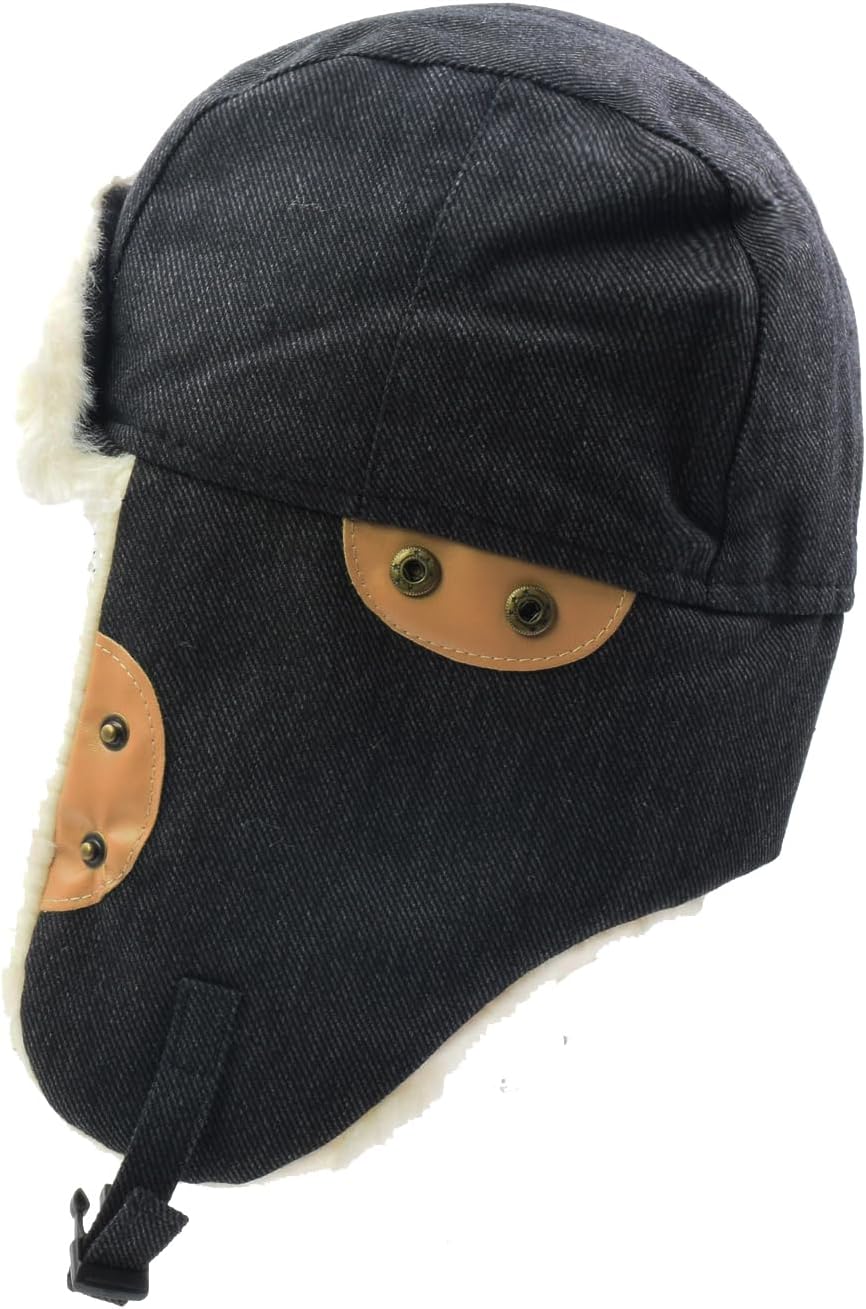 Ushanka Trapper Hat for Women Men with Faux Fur Outdoor Winter Aviator Hat - Image 4