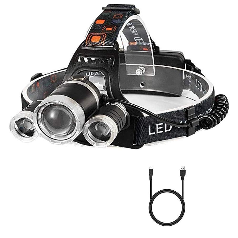 Bestsun White,Red Red Light Head Torch Rechargeable, 5000 Lumen Red Night Hunting Head Torches Waterproof Headlamp For Night Vision, Astronomy, Aviation(Red+White Led)