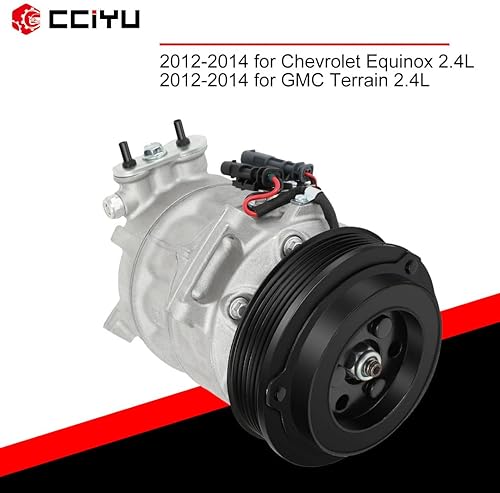 Miniatura 5 de cciyu Compresor de aire acondicionado apto para bomba de CA Chevrolet Equinox 2.4L 2012-2014 CO 2229C